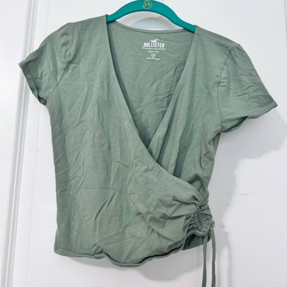 Hollister Green Wrap Side Cinch Baby T